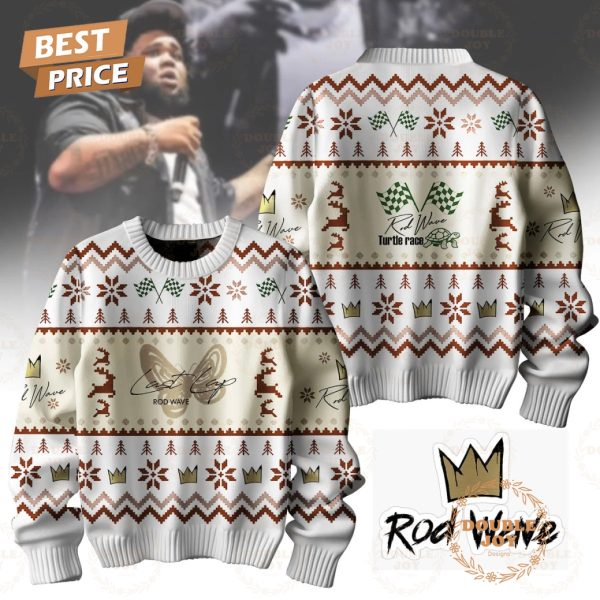 Rod Wave Turtle Race Merry Christmas Sweater