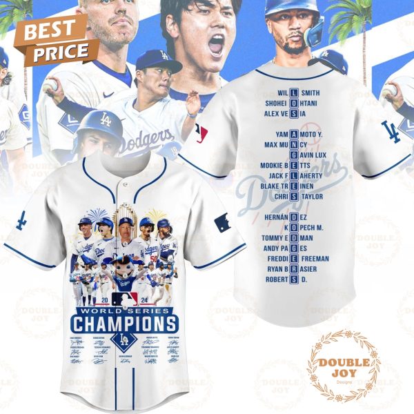 World Series Champions 2024 LA Dodgers Baseball Jersey – White