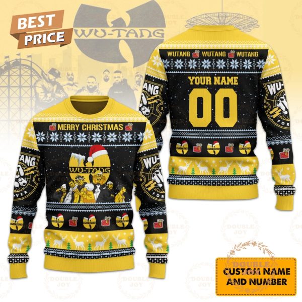 Wu-Tang Clan Merry Christmas Yellow Custom Name Sweater