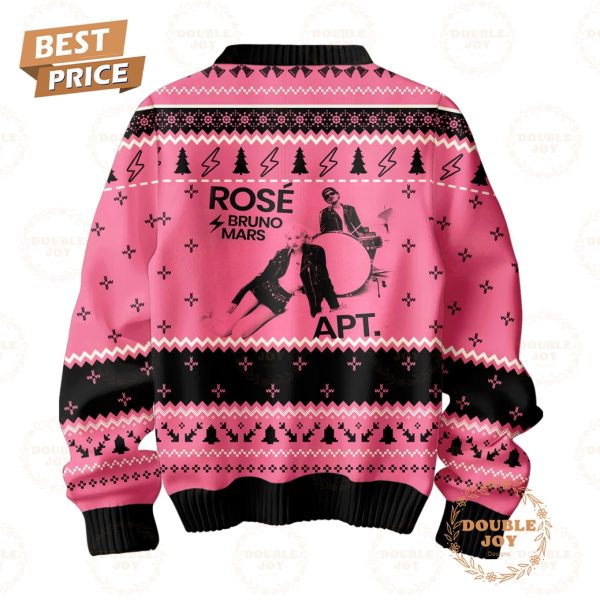 Rose X Bruno Mars APT Pink Merry Christmas Sweater