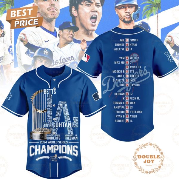 World Series Champs 2024 LA Dodgers Baseball Jersey – Blue