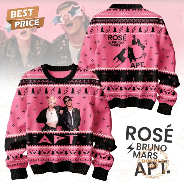 Rose X Bruno Mars APT Pink Merry Christmas Sweater