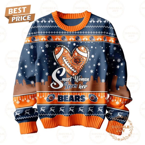 Chicago Bears Smart Woman Loves Her Christmas Sweater