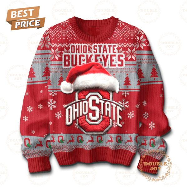 Ohio State Buckeyes Merry Christmas HO HO HO Sweater