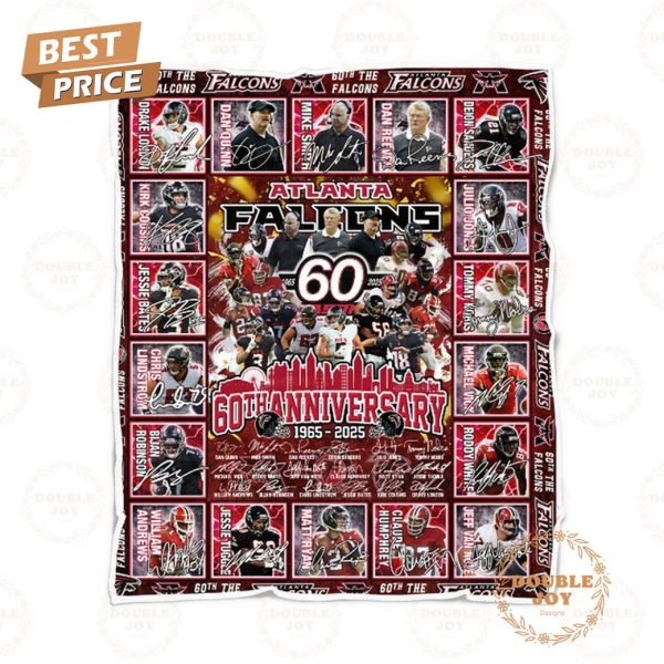 Atlanta Falcons 60th Anniversary 1965-2025 Blanket