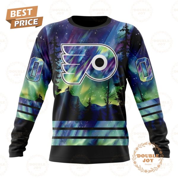 NHL Philadelphia Flyers Special Design With Northern Lights 2024 Hoodie