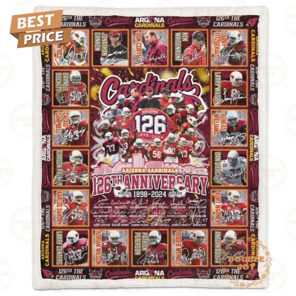 NFL Arizona Cardinals 126th Anniversary 1898-2024 Fleece Blanket