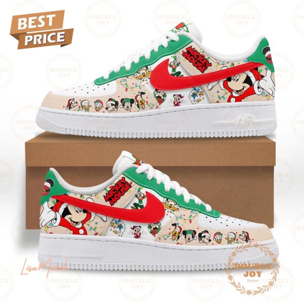 Mickey Mouse Merry Christmas 2024 Air Force 1 Sneakers