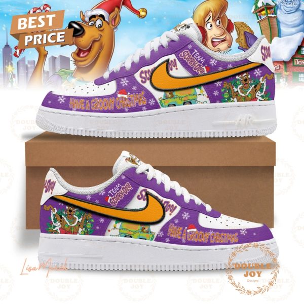 Scooby Doo Have A Groovy Christmas Air Force 1 Sneakers