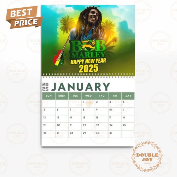 Bob Marley 2025 Wall Calendar