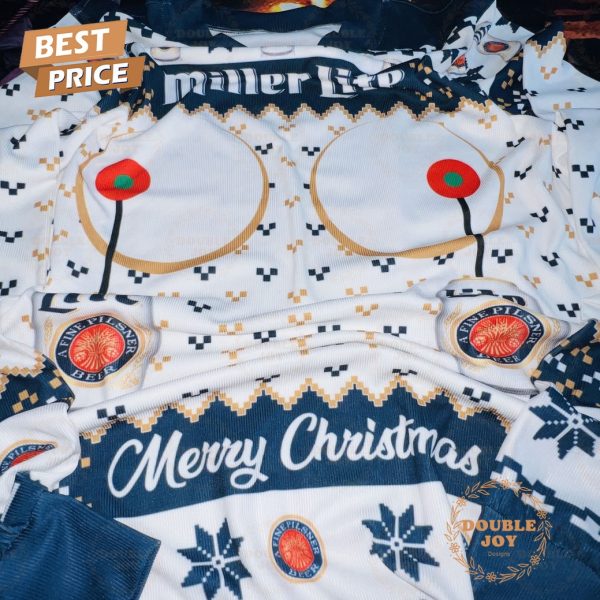 Miller Lite Merry Christmas 2024 Sweater