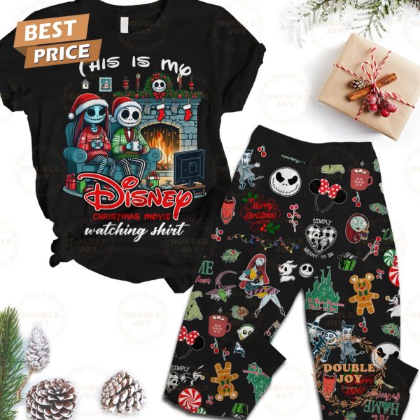 The Nightmare Before Christmas This Is My Disney Christmas Movie Watching Shirt Fleece Pajamas Set