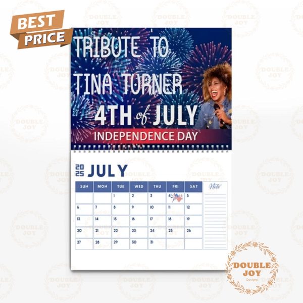 Tina Turner 2025 Wall Calendar