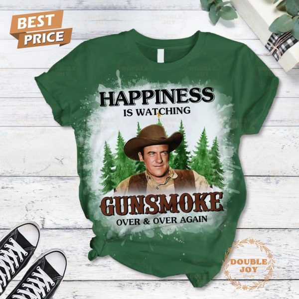 Happiness Is Watching Gunsmoke Over And Over Again Fleece Pajamas Set