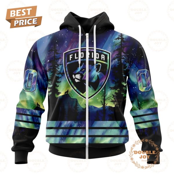 NHL Florida Panthers Special Design With Northern Lights 2024 Hoodie