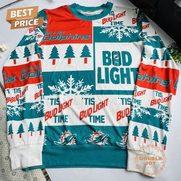 Miami Dolphins ‘Tis Bud Light Time Sweater