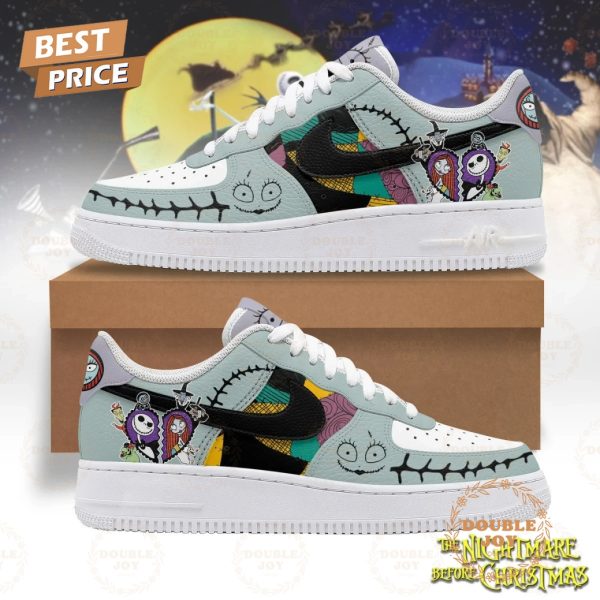 The Nightmare Before Christmas Jack Skellington & Sally Merry Christmas Air Force 1 Sneakers