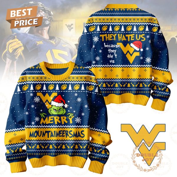 NCAA West Virginia Mountaineers They Hate Us Because They Ain’t Us Merry Mountaineersmas Sweater