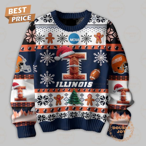 NCAA They Not Like Us Illinois Fighting Illini Merry Christmas Sweater