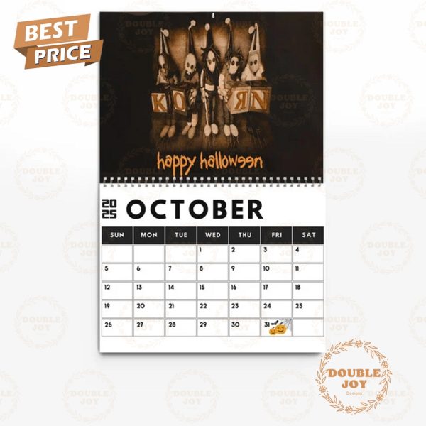 Korn Band 2025 Wall Calendar