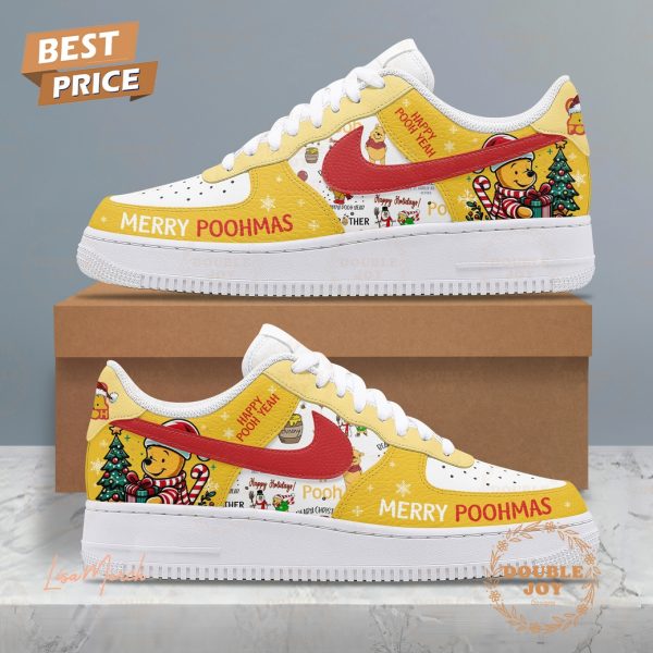 Happy Pooh Yeah Merry Poohmas Air Force 1 Sneakers