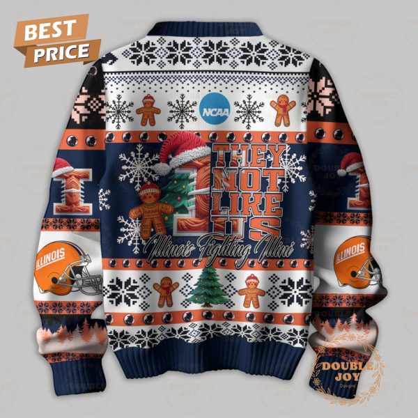 NCAA They Not Like Us Illinois Fighting Illini Merry Christmas Sweater