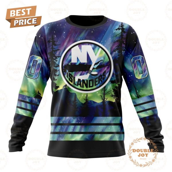 NHL New York Islanders Special Design With Northern Lights 2024 Hoodie