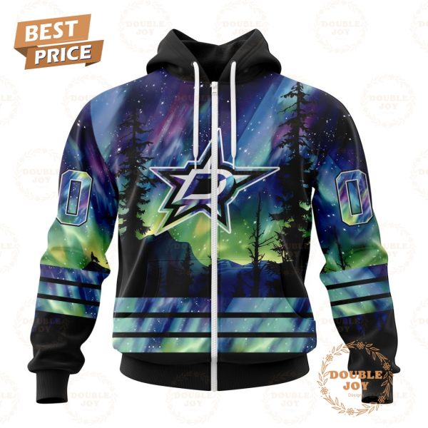 NHL Dallas Stars Special Design With Northern Lights 2024 Hoodie