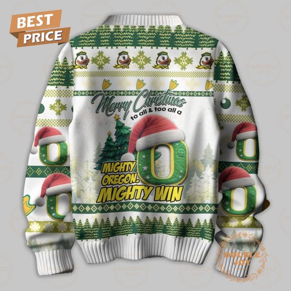 They Not Like Us NCAA Oregon Ducks, Merry Christmas To All And Too All A Mighty Oregon Mighty Win Sweater