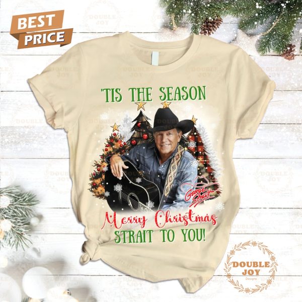 Tis The Season George Strait Merry Christmas Strait To You! Fleece Pajamas Set