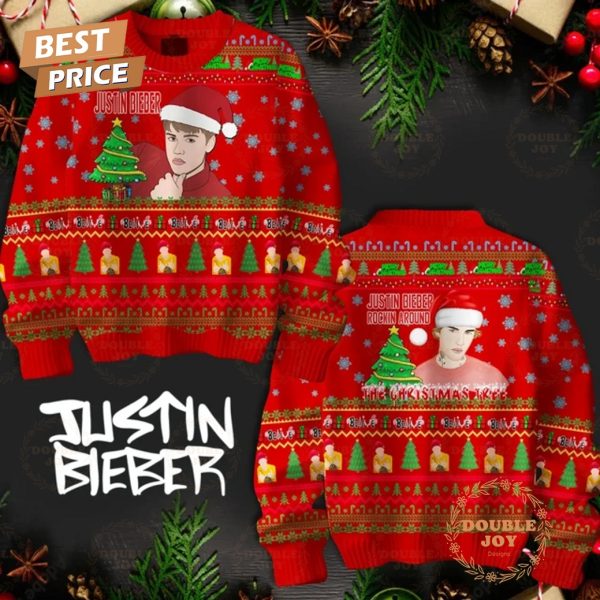 Justin Bieber Rockin Around The Christmas Tree Sweater – Red