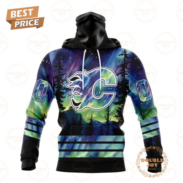 NHL Calgary Flames Special Design With Northern Lights 2024 Hoodie