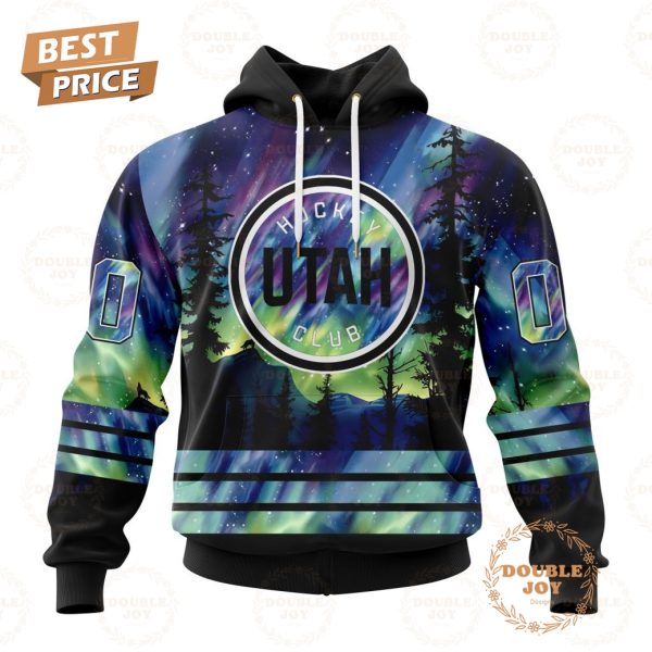 NHL Utah Hockey Club Special Design With Northern Lights 2024 Hoodie