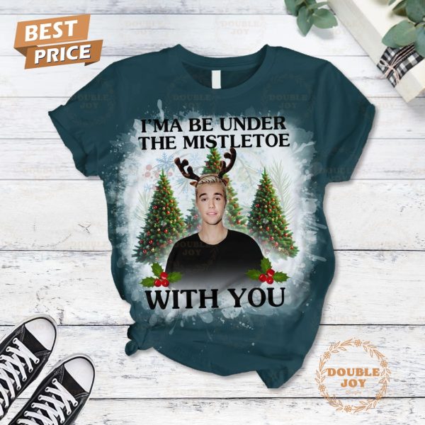 Justin Bieber I’ma Be Under The Mistletoe With You Merry Christmas Fleece Pajamas Set