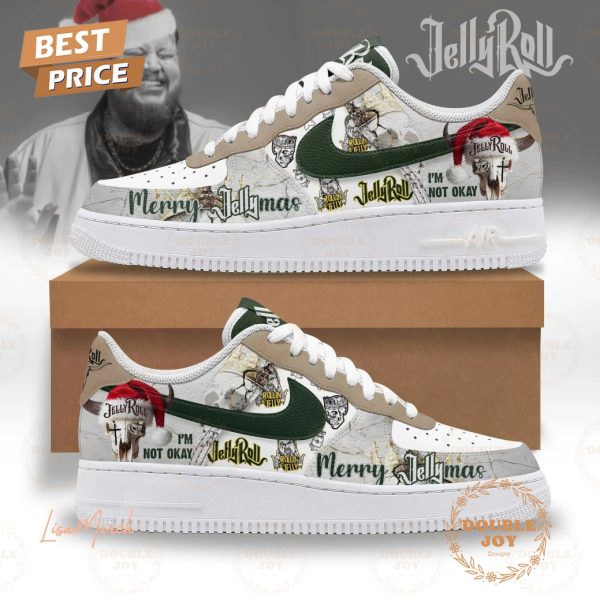 Jelly Roll I’m Not Okay Merry Christmas Air Force 1 Sneakers