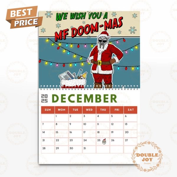 Mf Doom 2025 Wall Calendar