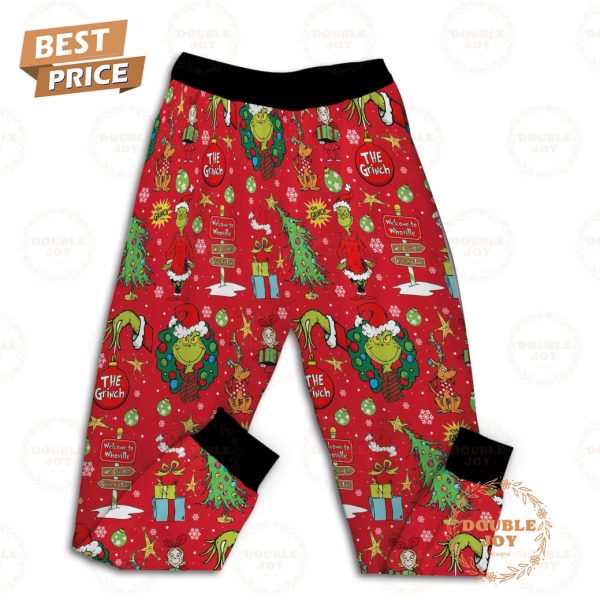 The Grinch Merry Grinchmas Mama Grinch Fleece Pajamas Set – Red