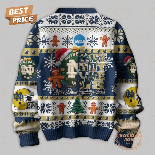 They Not Like Us NCAA Notre Dame Fighting Irish Merry Christmas 2024 Sweater