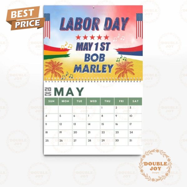 Bob Marley 2025 Wall Calendar