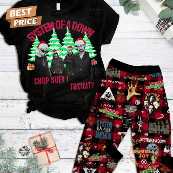 System Of A Down Chop Suey! Toxicity Merry Christmas Fleece Pajamas Set