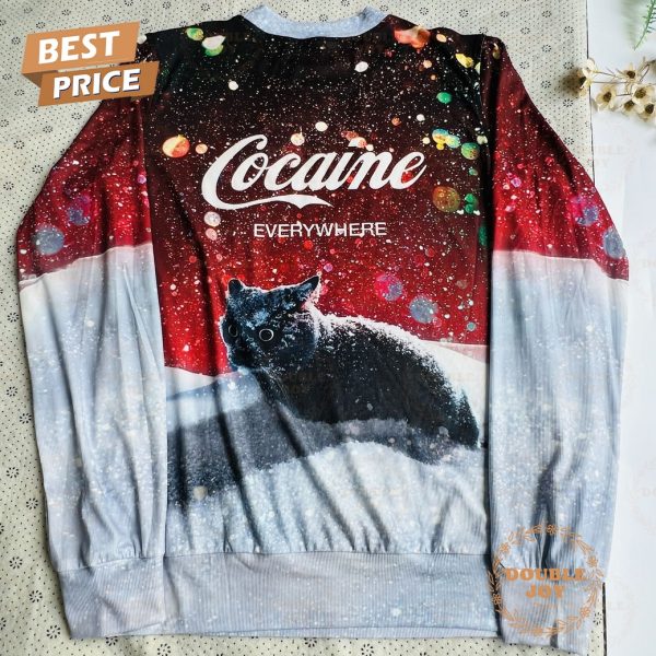 Let It Snow Cat Cocaine Everywhere Sweater