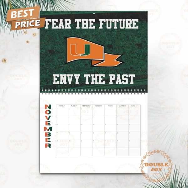 Miami Hurricanes 2025 Wall Calendar