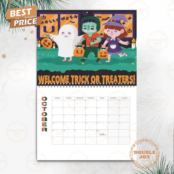 Miami Hurricanes 2025 Wall Calendar