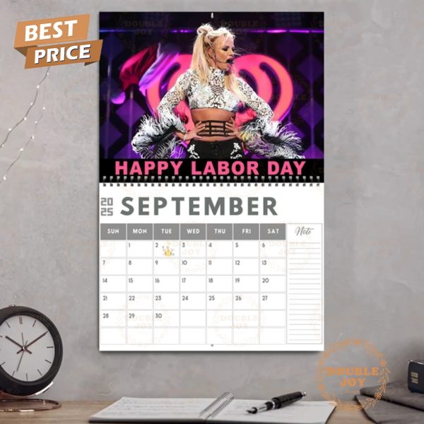 Britney Spears 2025 Wall Calendar