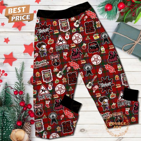 Slipknot Band Here Come The Pain Merry Christmas Fleece Pajamas Set