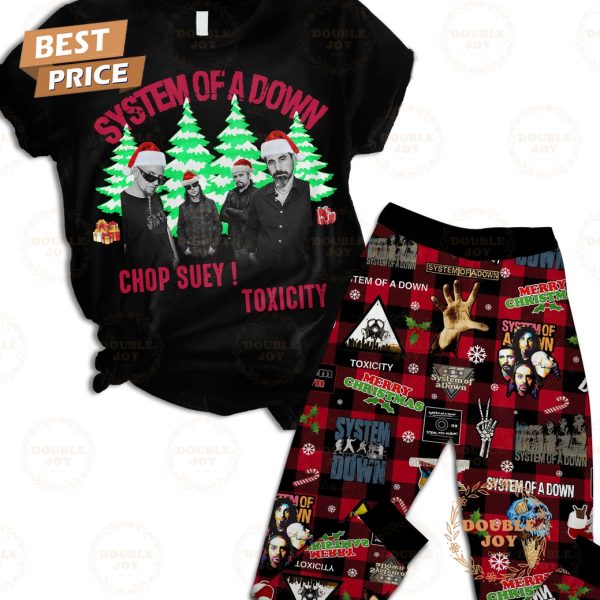 System Of A Down Chop Suey! Toxicity Merry Christmas Fleece Pajamas Set