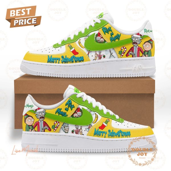 Rick And Morty Merry Schwiftmas Air Force 1 Sneakers