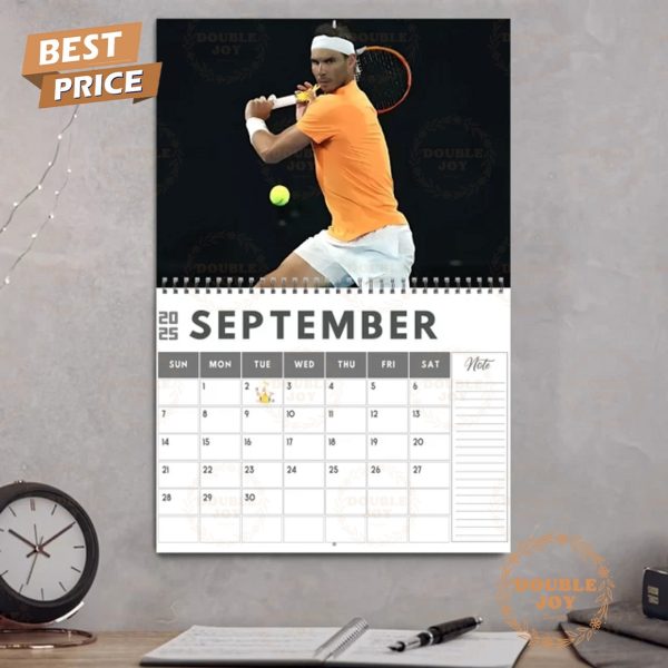 Rafael Nadal 2025 Wall Calendar