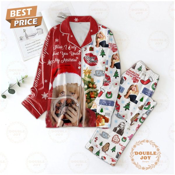 Sabrina Carpenter Think I Only Want You Under My Mistletoe Merry Christmas Pajamas Set