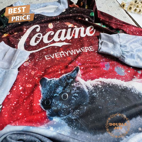 Let It Snow Cat Cocaine Everywhere Sweater